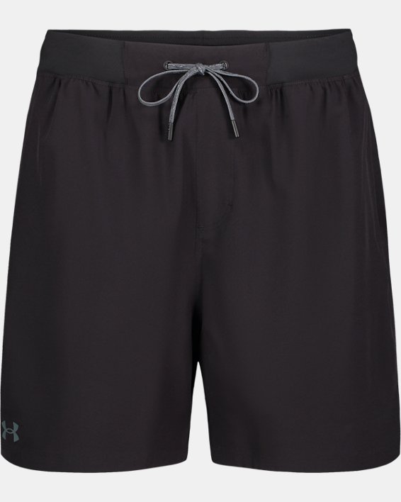 Men's UA Comfort Waistband Notch Shorts, Black, pdpMainDesktop image number 5
